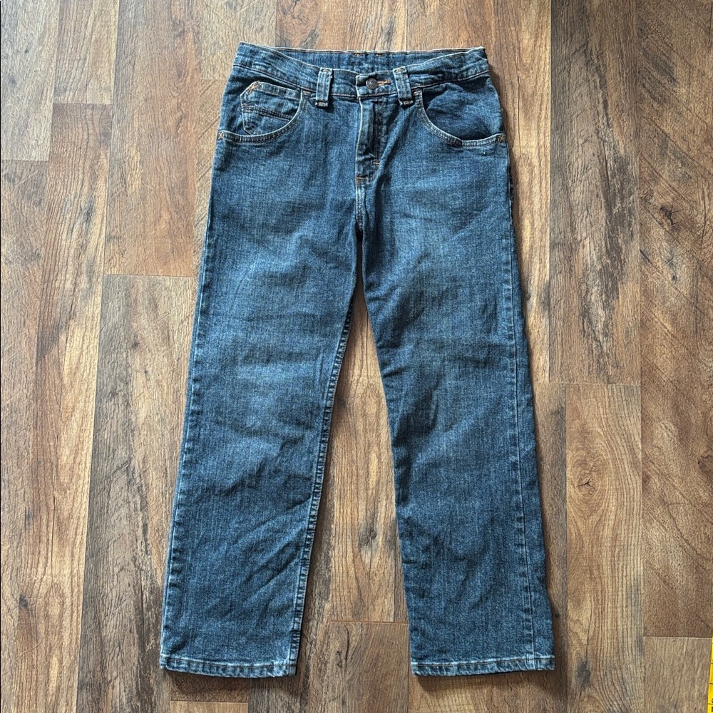 Wrangler Denim Boys Husky size 10 Straight Leg Jeans with adjustable waist